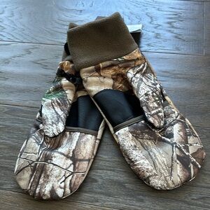 Realtree Xtra Hot Shot 3M Thinsulate,Pop Top, mittens, camo, fleece lined,warm